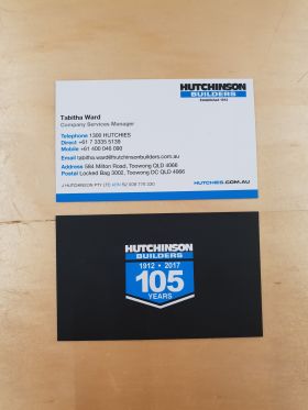 Black Reverse Business Card