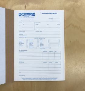 Foreman's Daily Report / Foreman's Diary