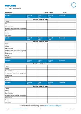 Cleaning Register (Larger)