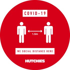 COVID-19 Hard Hat Social Distancing Sticker