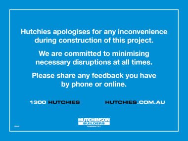 Construction Inconvenience Apology