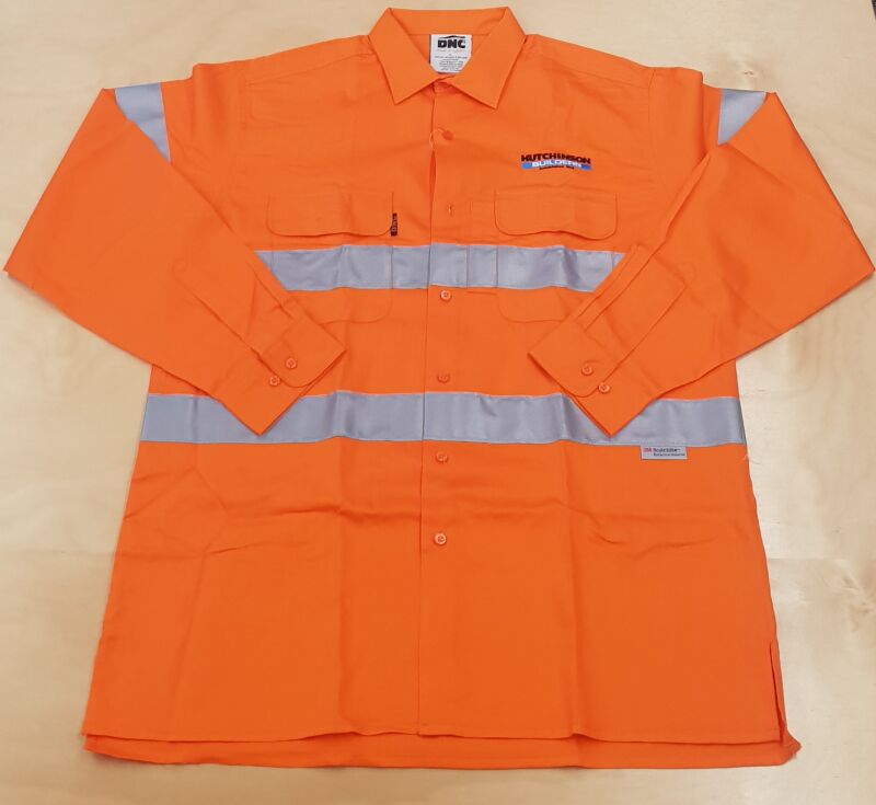 High Vis Cotton Drill Long Sleeve Taped